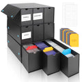 AOBOPLE Card Storage Box9000+ Trading Card BoxMagnet Leather Paper Trading Card Storage with 50 Card Dividers and Labels for Sport CardsYugiOhMTGTCGPTG