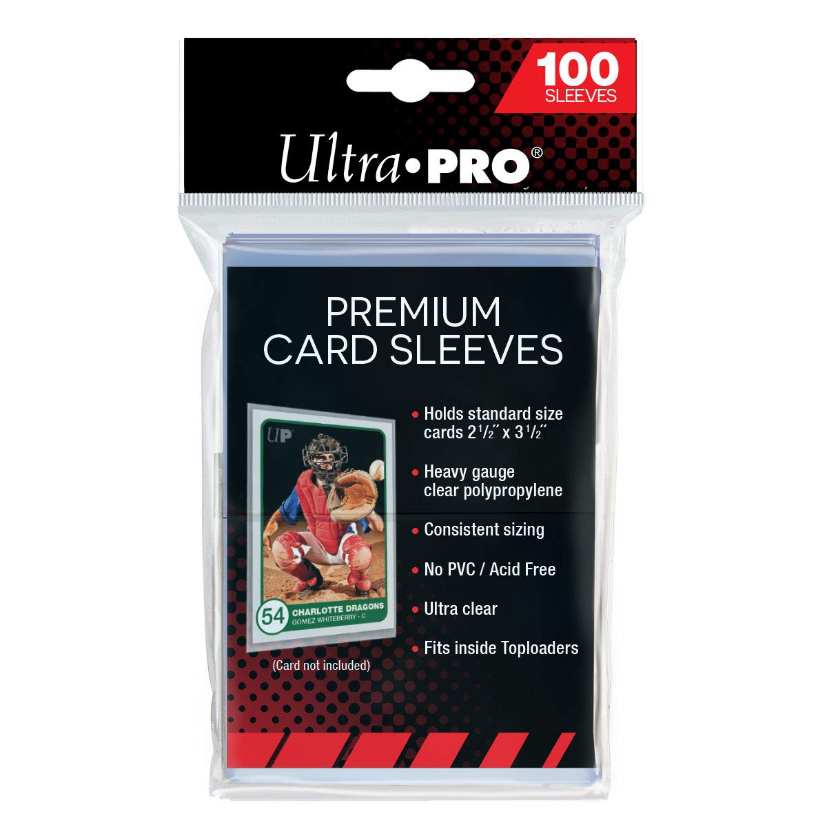 Ultra Pro - Premium Clear 100ct. Card Sleeves to Protect Sports Cards Baseball / Football Cards and Collectible Cards Standard Size